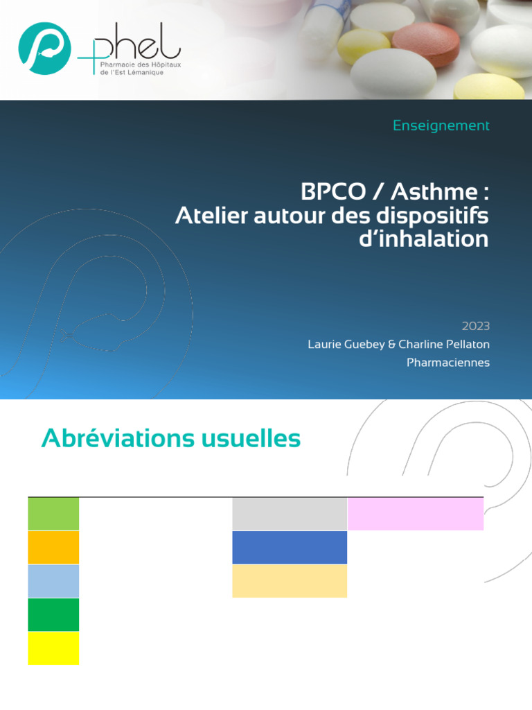 Dispositifs d'inhalation en BPCO/Asthme | PDF | Asthme | Pneumologie