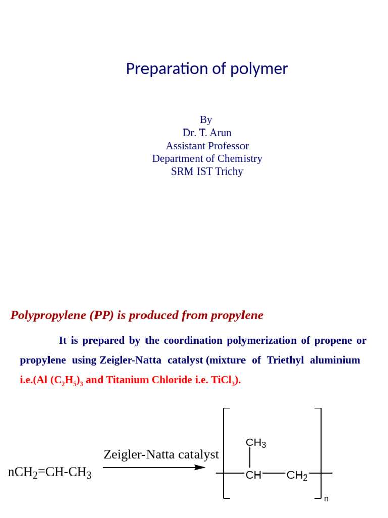 Polymer Preparation Techniques Overview | PDF | Polystyrene | Polyvinyl ...