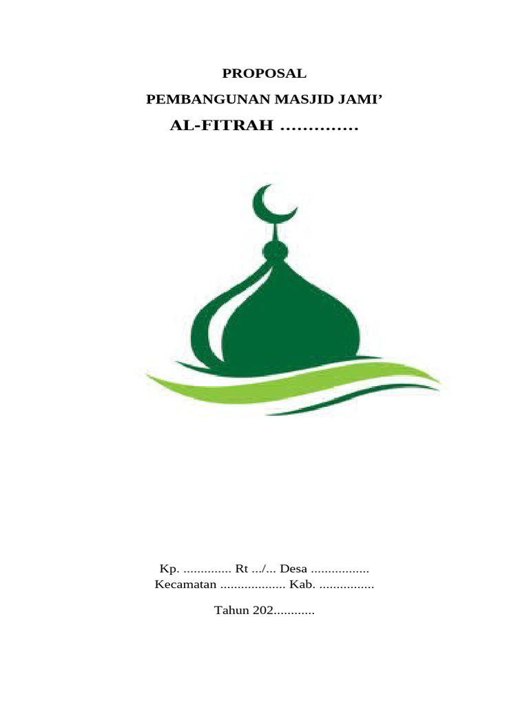 Proposal Pembangunan Masjid Al-Fitrah | PDF