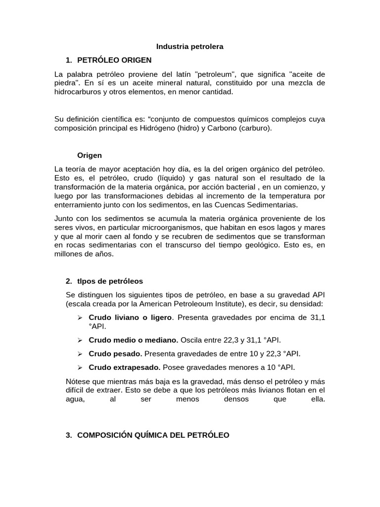Industria Petrolera | PDF | Pozo de petróleo | Petróleo