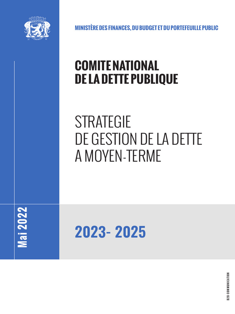 Stratégie de Gestion de la Dette 2023-2025 | PDF | Dette publique | Dettes