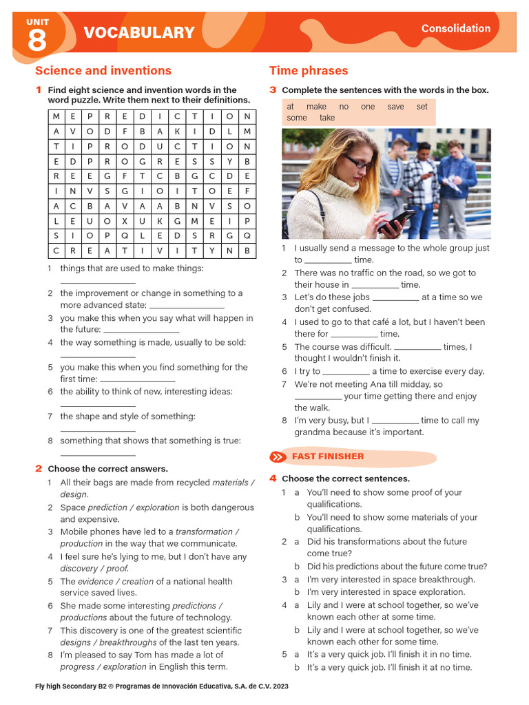Science and Inventions Vocabulary Exercises | PDF | Science | Verb