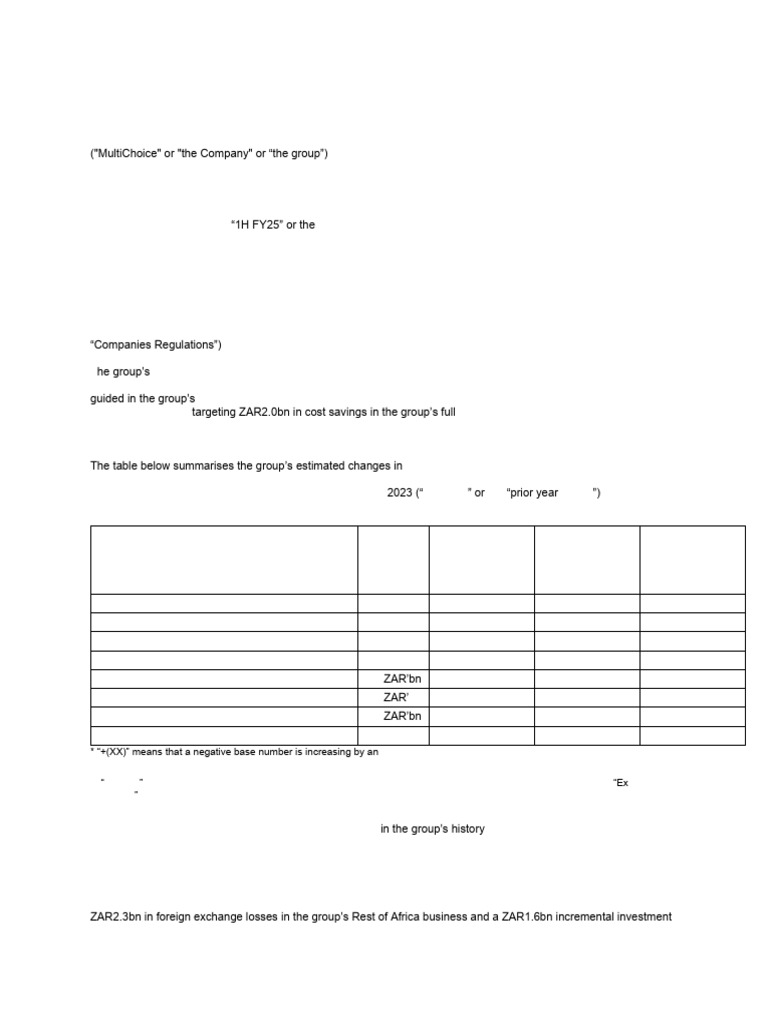 1h Fy25 Trading Statement | PDF | Investing | Interest