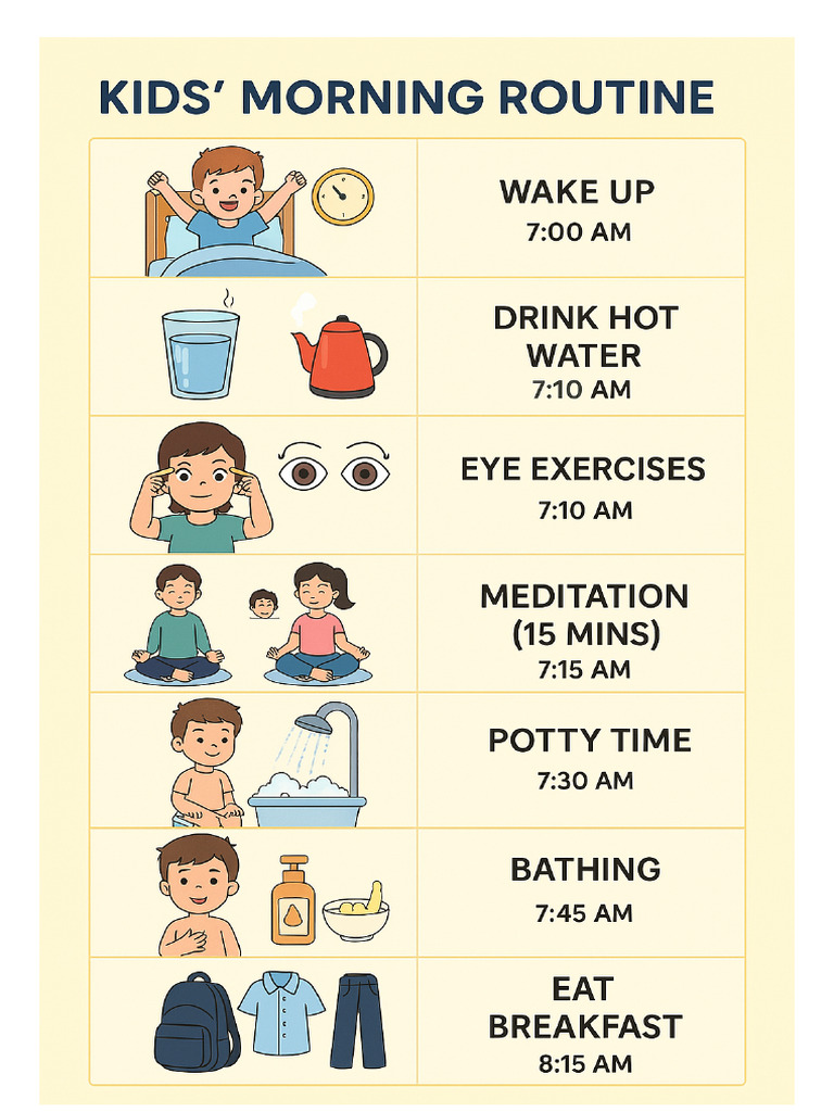 Kids Morning Routine Planner | PDF