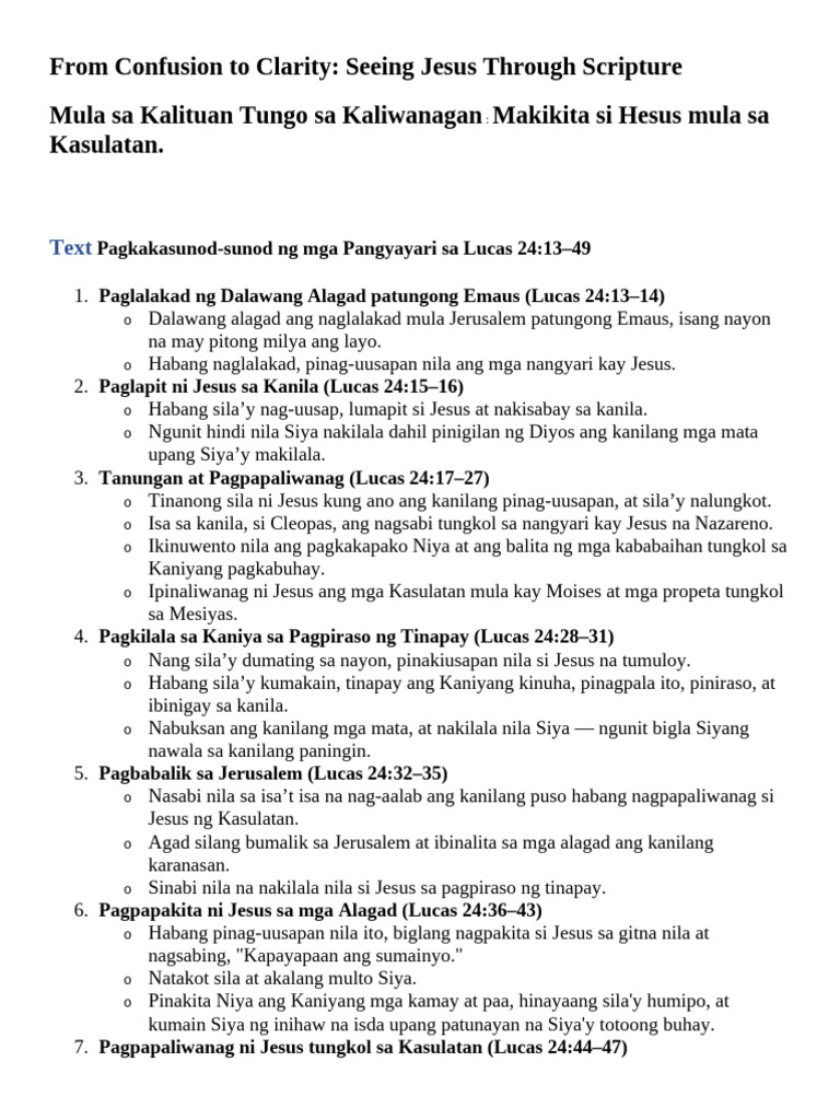 From Confusion To Clarity Seeing Jesus Through Scripture | PDF