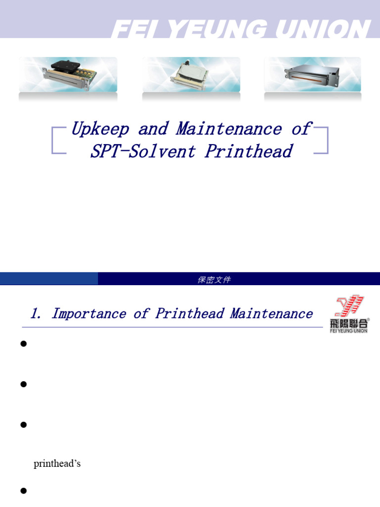 Upkeep and Maintenance of SPT-Solvent Printhead | PDF | Ink