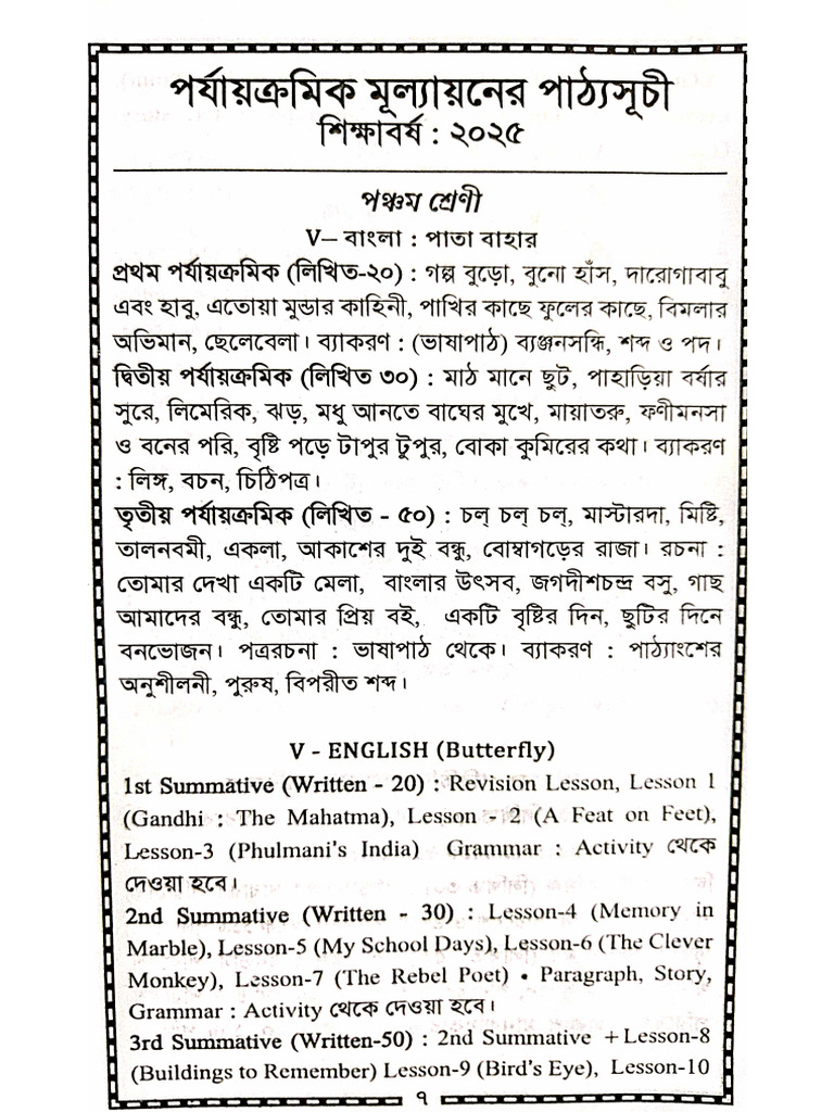 New Syllabus 2025 Pdf