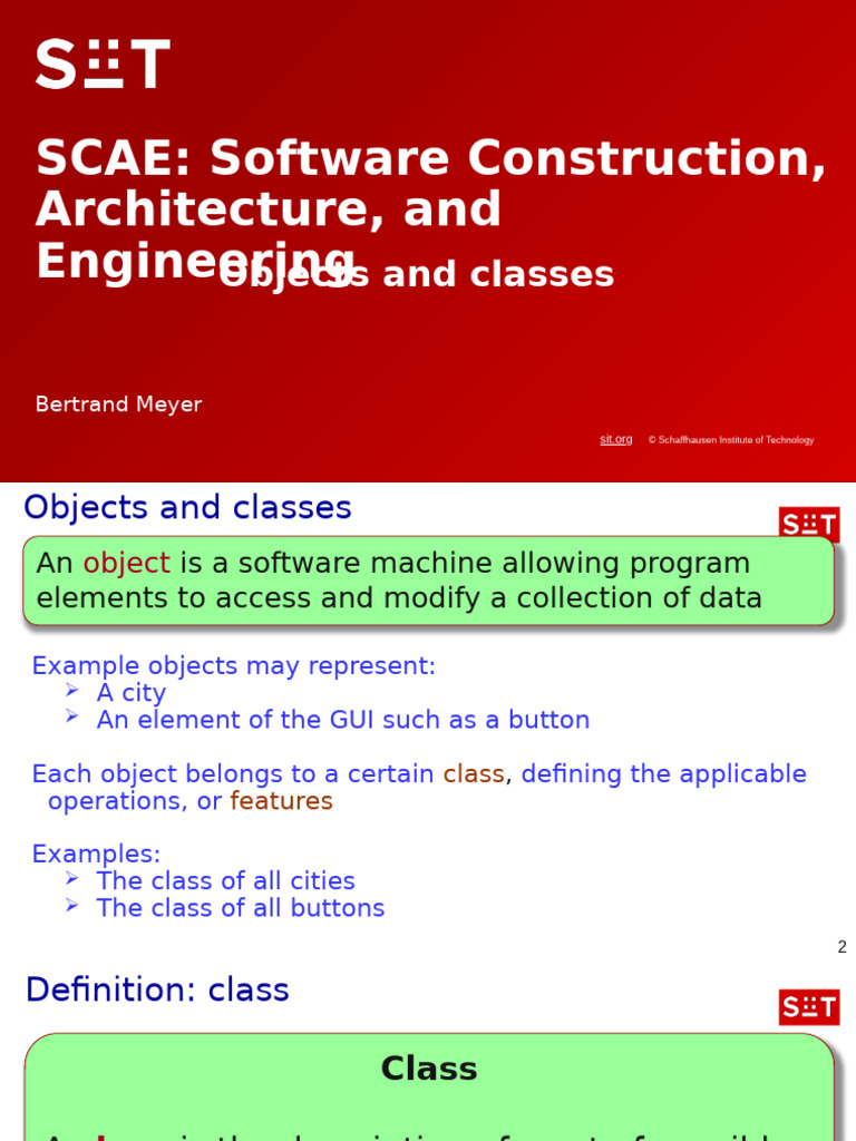 1.2.1 Objects and Classes | PDF | Object (Computer Science) | System