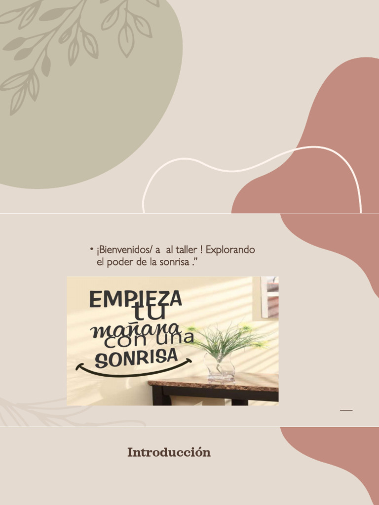 Taller sobre el poder de la sonrisa | PDF | Conceptos psicologicos ...