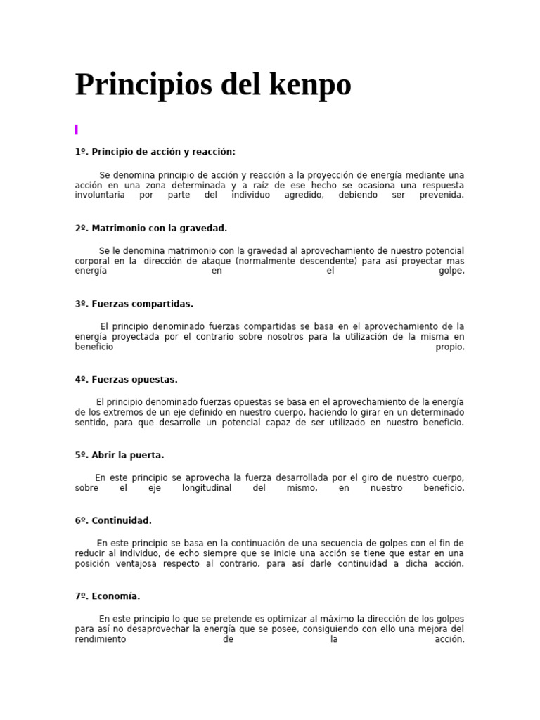 Principios Fundamentales del Kenpo | PDF | Fuerza