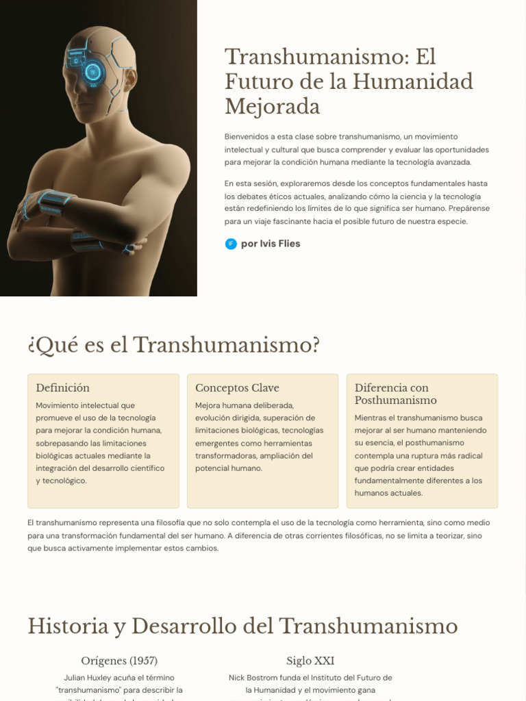 Transhumanismo El Futuro de La Humanidad Mejorada | PDF ...