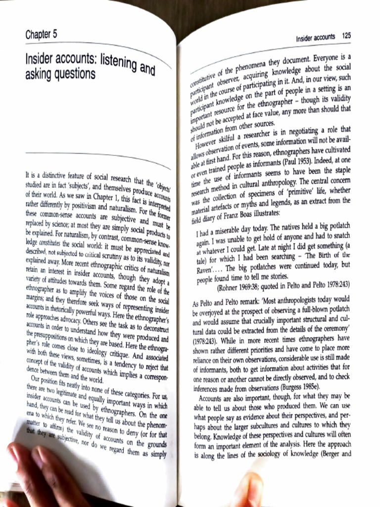 Insider Accounts | PDF | Ethnography | Knowledge