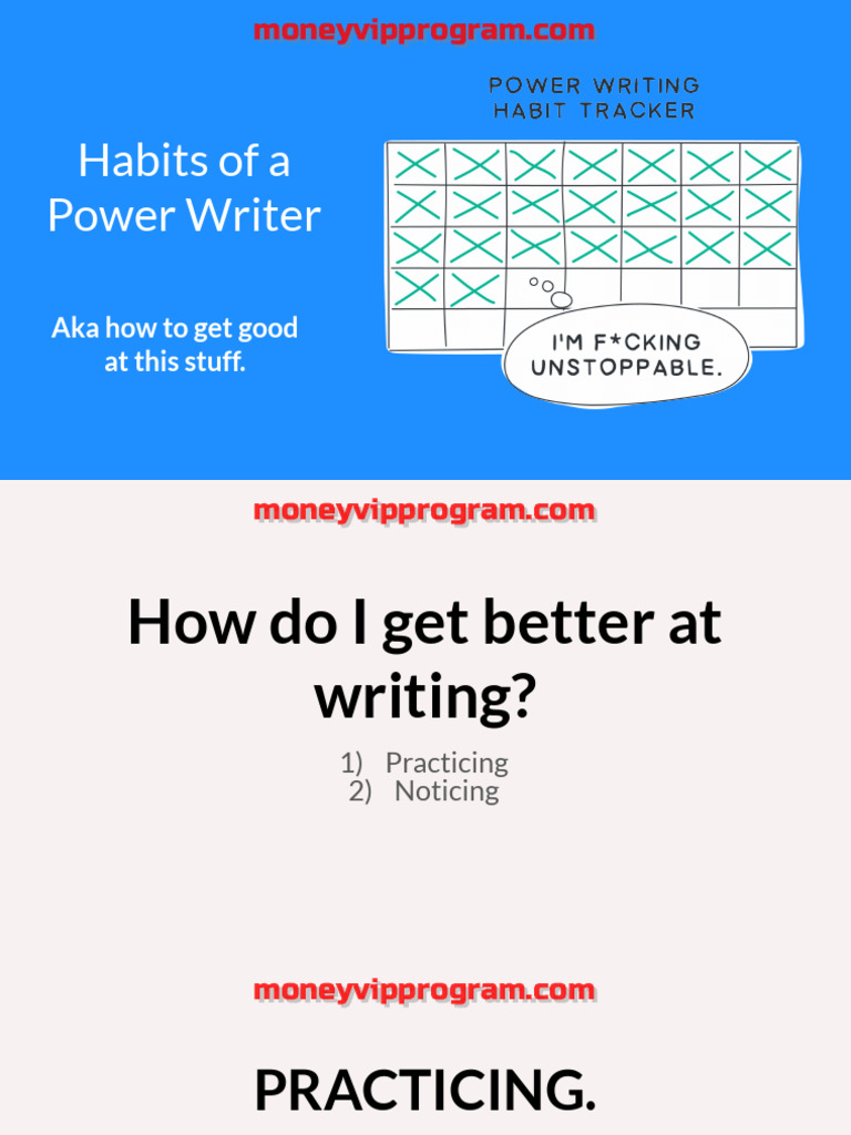 Session #2 - Power Writing Habits + Pitching Yourself | PDF | Lawn Mower