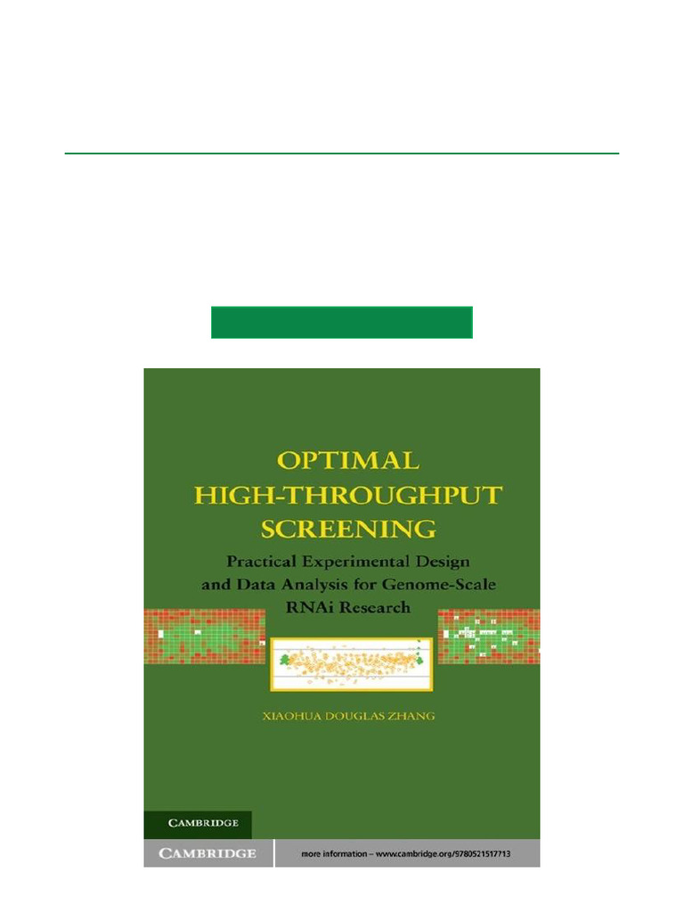 Optimal High Throughput Screening Practical Experimental Design and ...