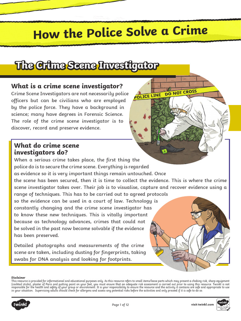 T SC 1651040186 How The Police Solve A Crime - Ver - 3 | PDF ...
