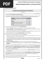 Prova Professor Educacao Infantil 2011