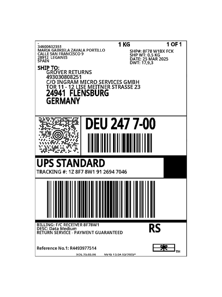 Shipping Label 6628853c89 | PDF