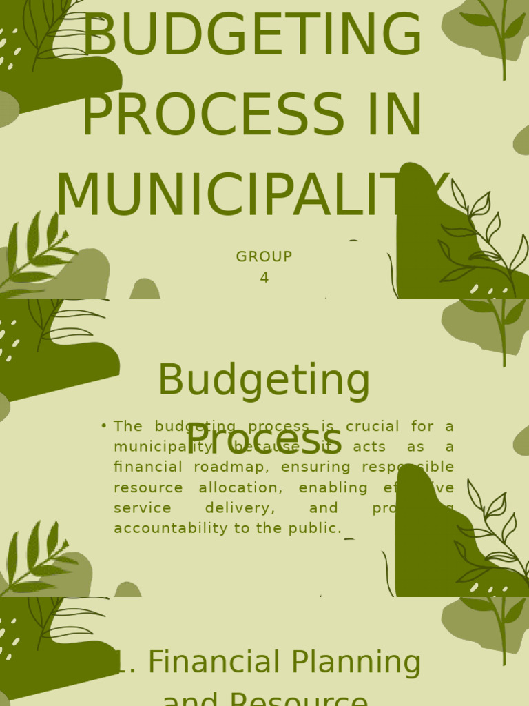 Municipality Budgeting Process Overview | PDF | Budget | Taxes