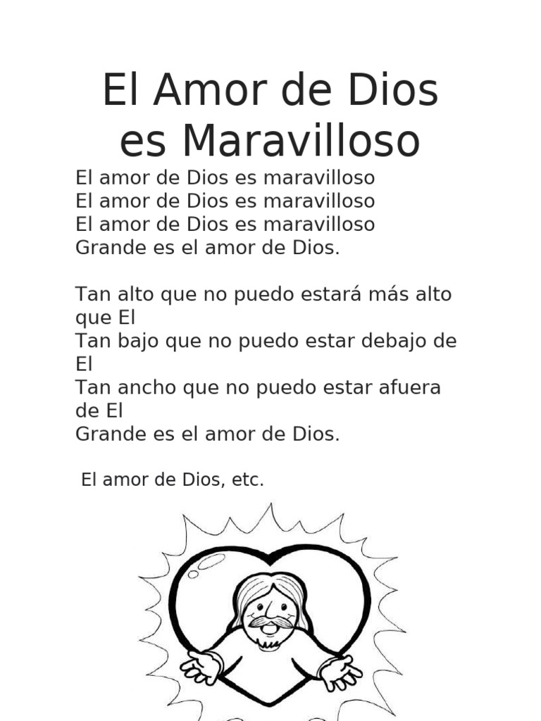 El Amor de Dios Es Maravilloso | PDF