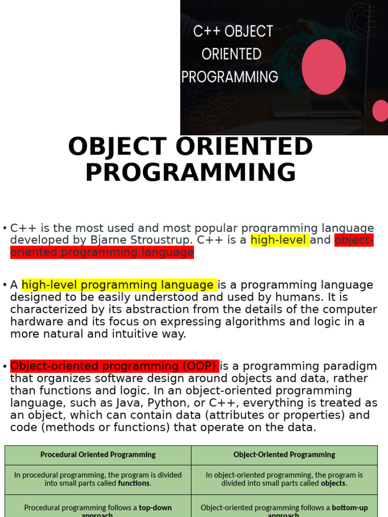 Understanding C++ and OOP Concepts | PDF | Object Oriented Programming ...