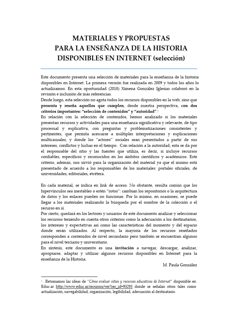 Referencias Mat Internet 2018 - VFF | PDF | Enseñando | Maestros