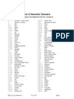 SIL (2011) List of Semantic Domains