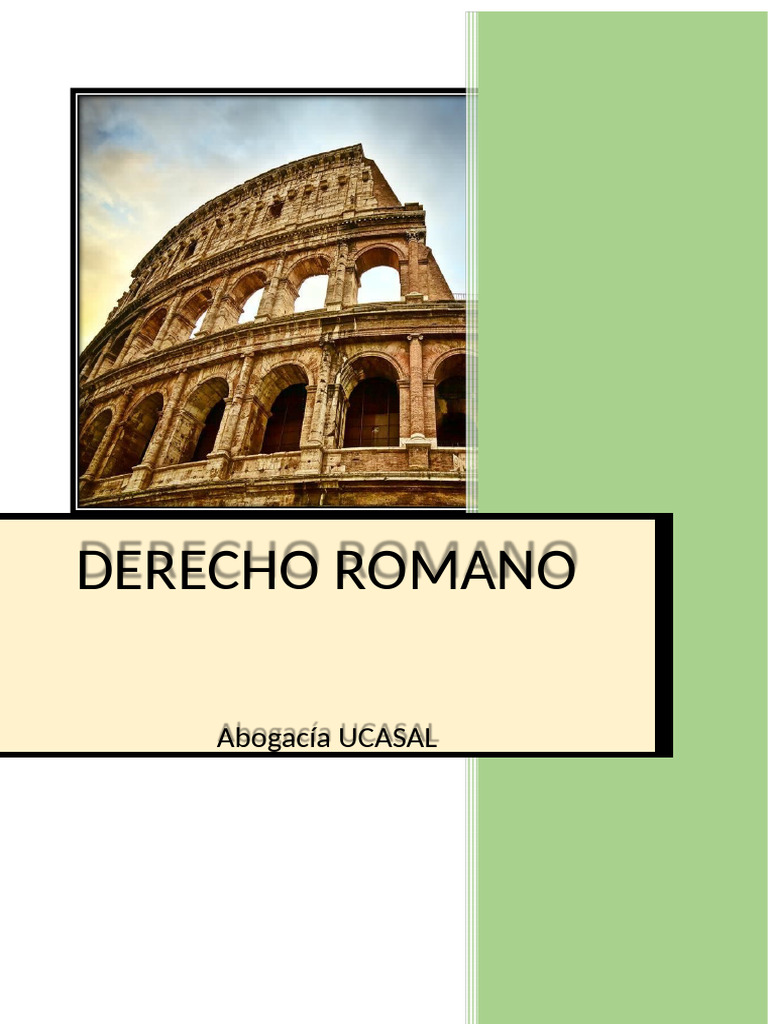 Resumen de Derecho Romano de Matos Carla | PDF | Roma antigua | Romulus ...