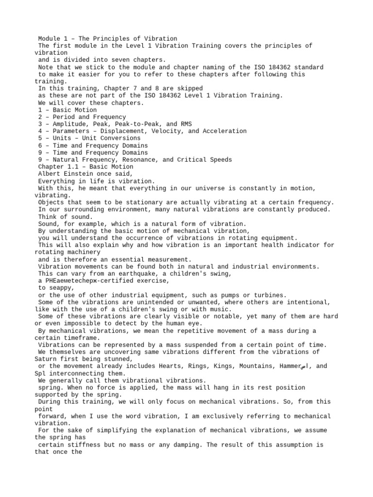 Module 1 - 1.1 Basic Motion | PDF | Hydroelectricity | Amplitude