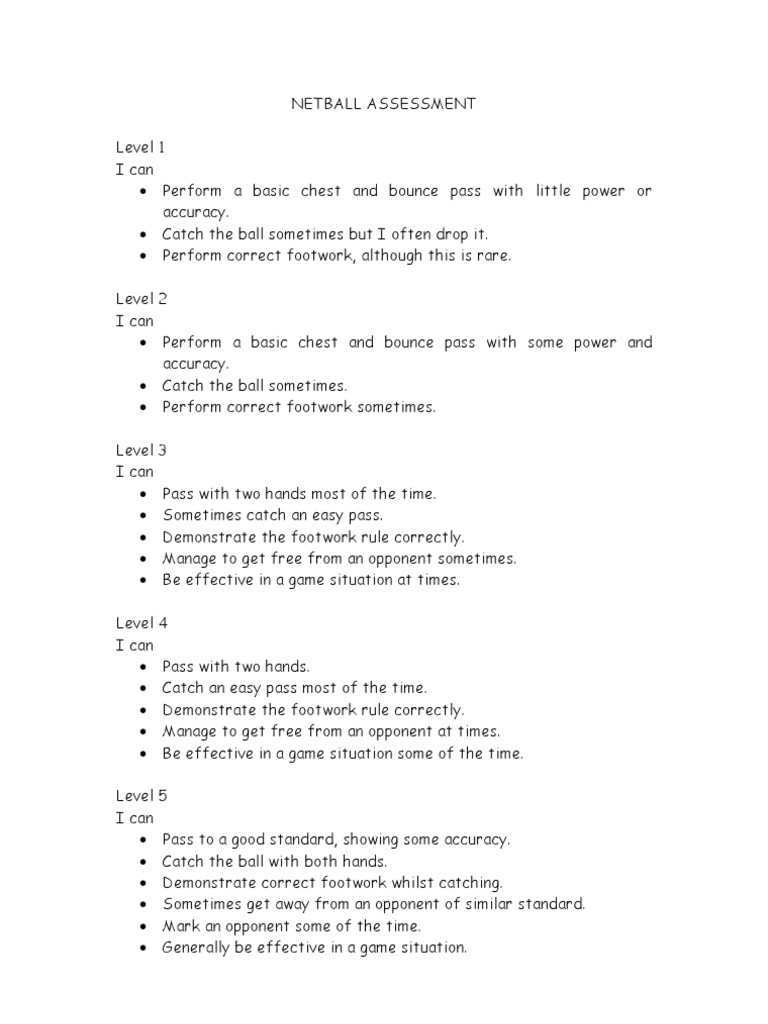 Bounce Pass in Netball PDF