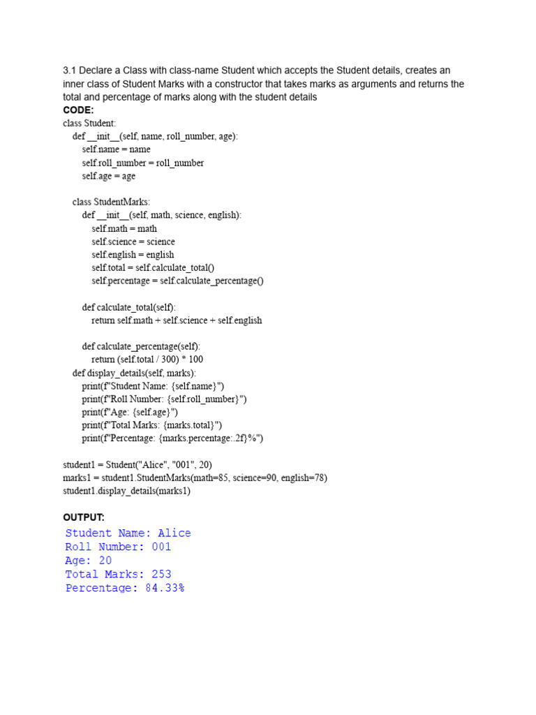 Python Class Examples for Students | PDF | Area | Histogram