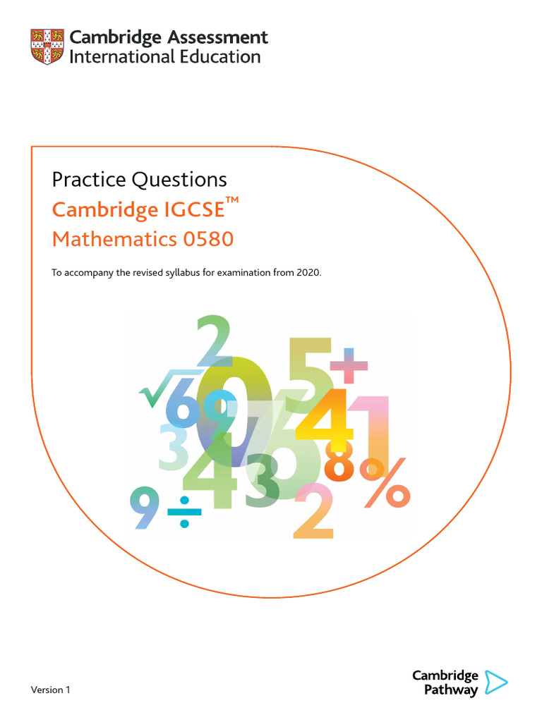 Cambridge IGCSE Mathematics Practice Questions | PDF | Circle ...