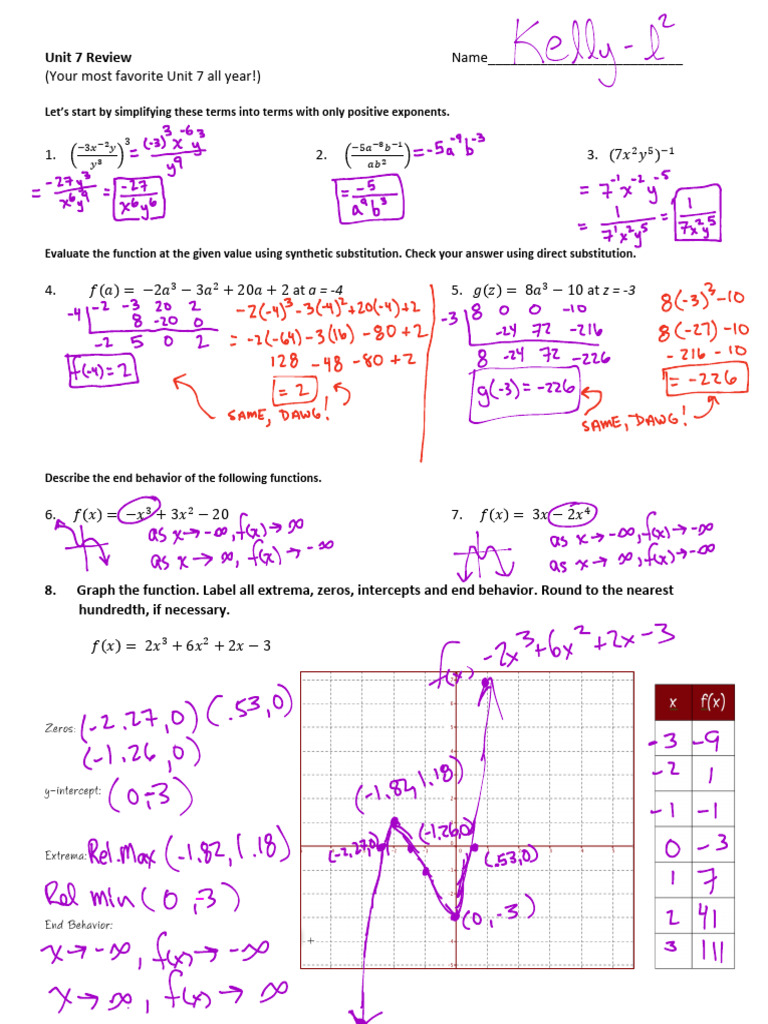 Kami Export - A2 - Unit - 7 - Review - Solutions | PDF