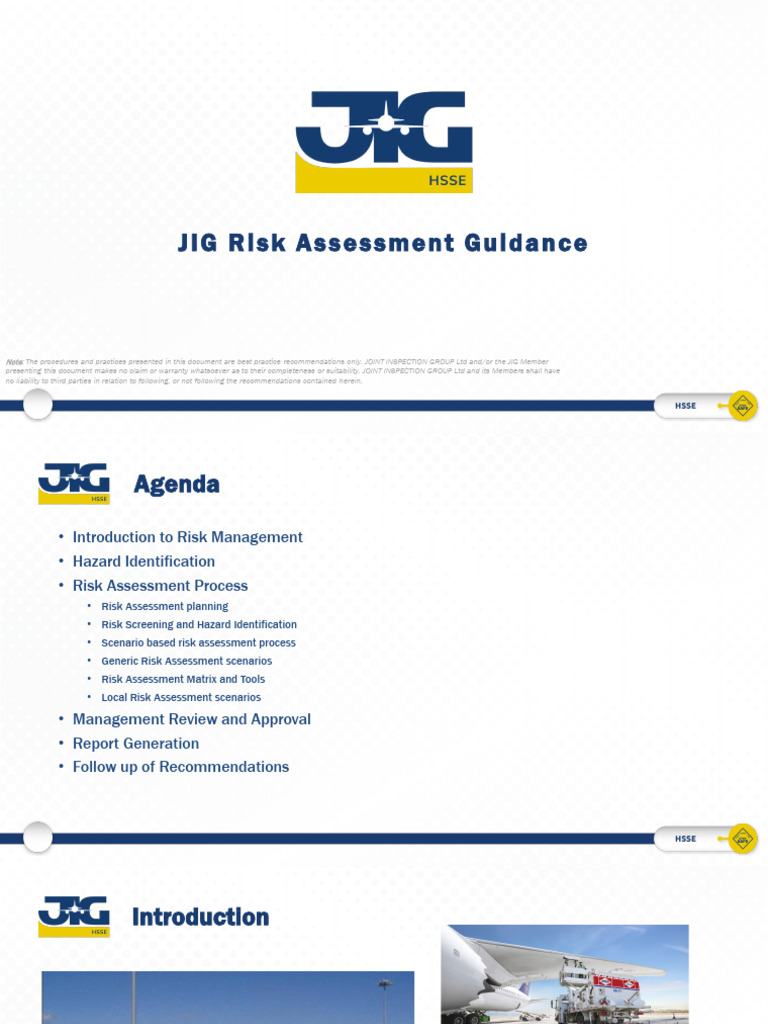 JIG Risk Assessment Best Practices Guide | PDF | Risk | Risk Assessment
