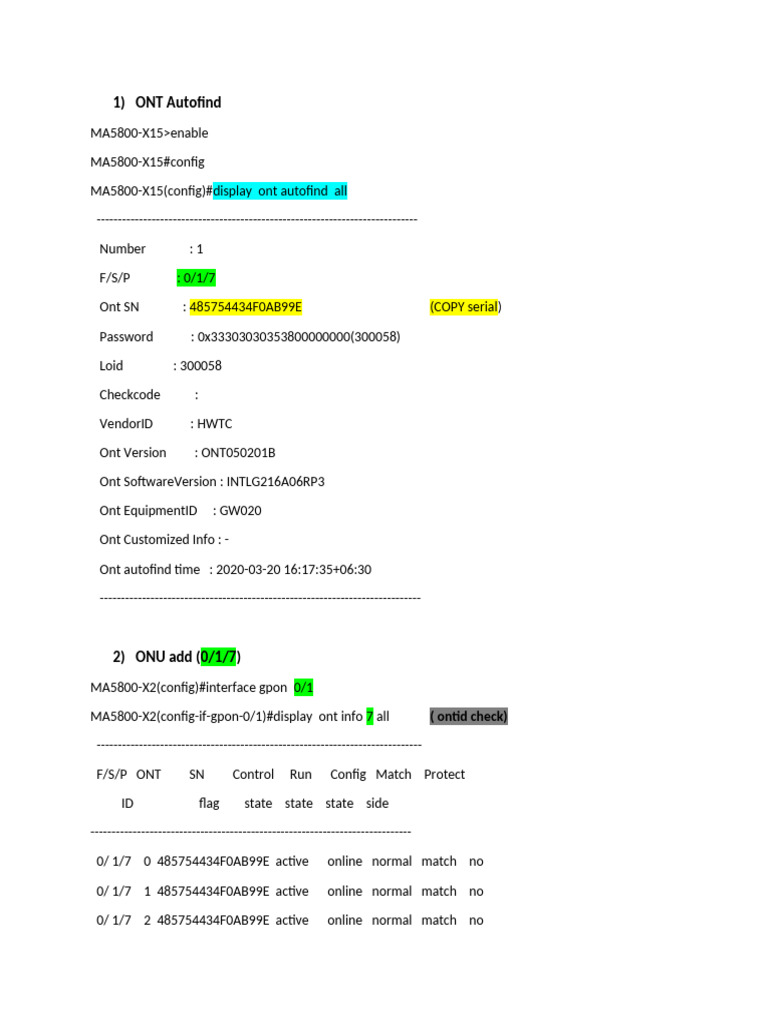 ONT Configuration and Management Guide | PDF | Information And ...