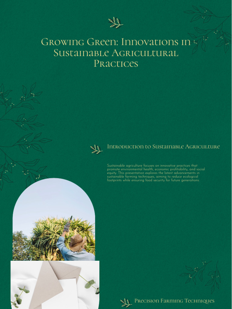 Slidesgo Growing Green Innovations in Sustainable Agricultural ...