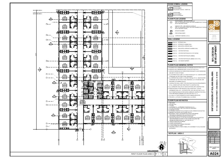 A024 First Floor Plan Area C | PDF | Wall | Building