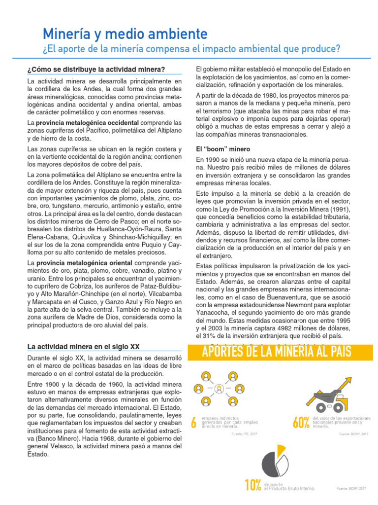 U3-S3 La Mineria y El Medio Ambiente | PDF | Minería | Recurso