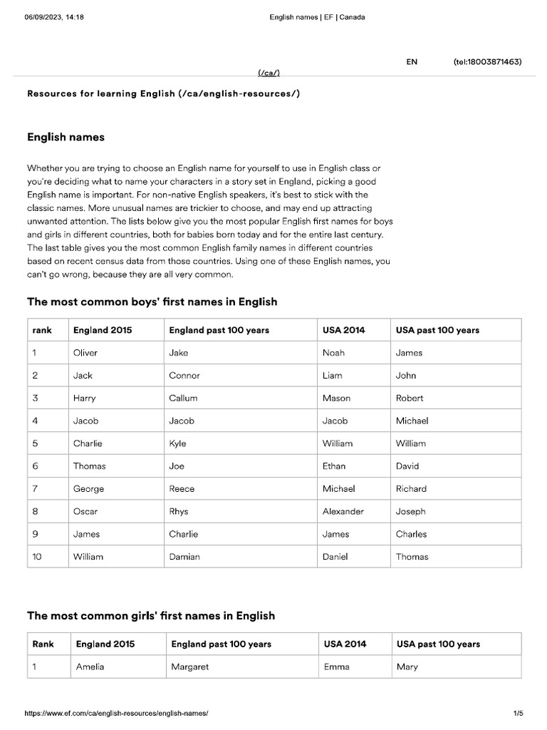 Common Names | PDF
