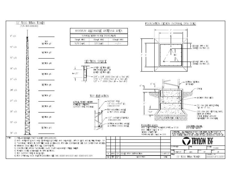 TITAN Tower Profile - 72 FT T200 216173 | PDF