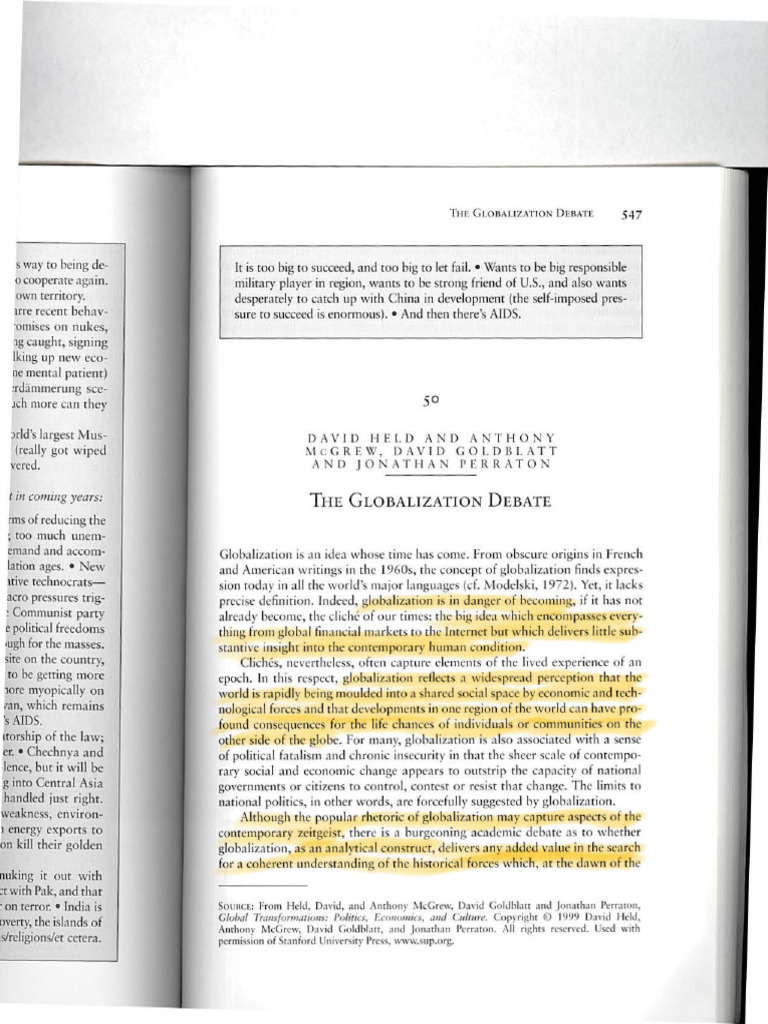 4 Held&McGrew | PDF | Globalization | Economies