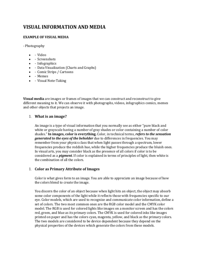 Understanding Visual Media Types | PDF | Data Compression | World Wide Web