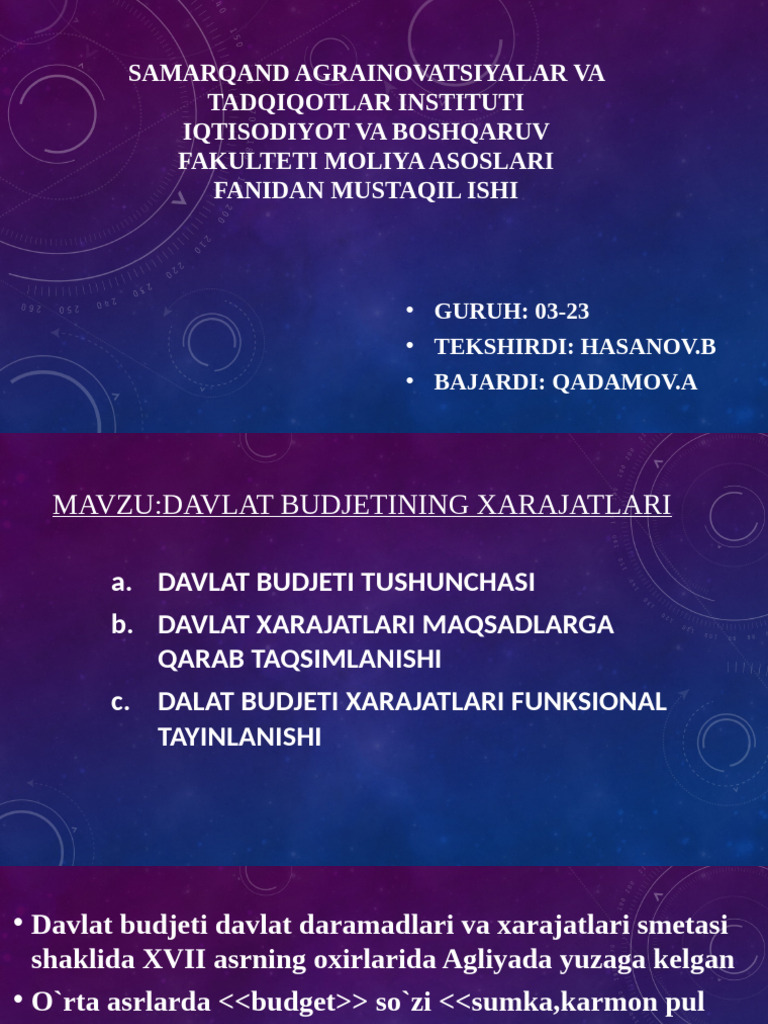 Moliya 41-Mavzu | PDF
