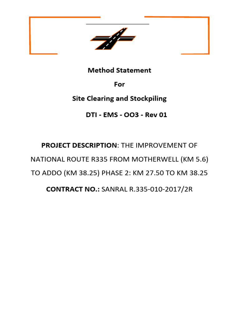 DTI-EMS-003 Environmental Method Statement - Site Clearing and ...