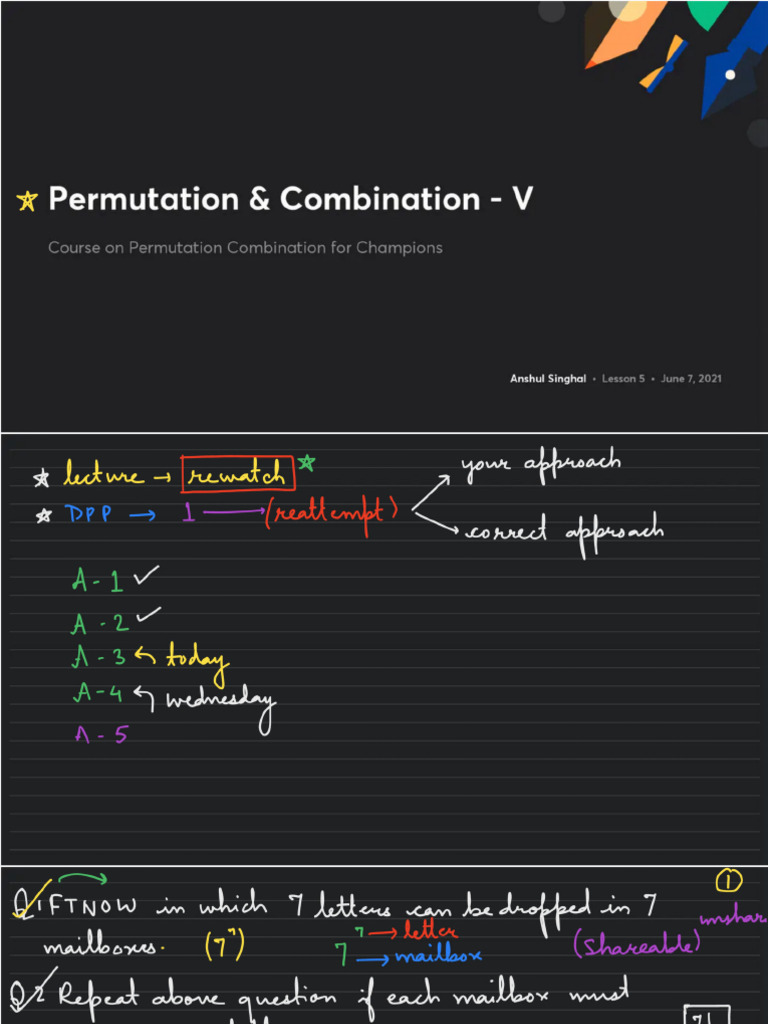Permutation Combination V With Anno | PDF