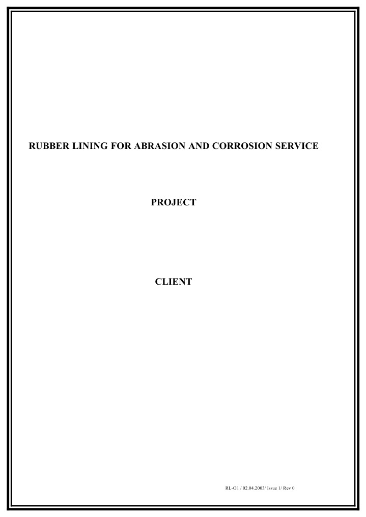 Rubber Lining Procedure PDF Natural Rubber Adhesive