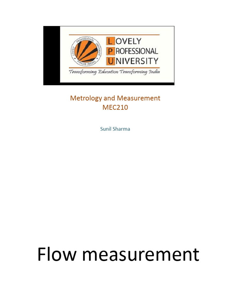 Copy of MEC 210 MTE Onwards 2 | PDF | Flow Measurement ...