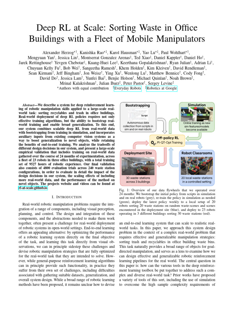 Deep RL for Waste Sorting Robots | PDF | Simulation | Machine Learning