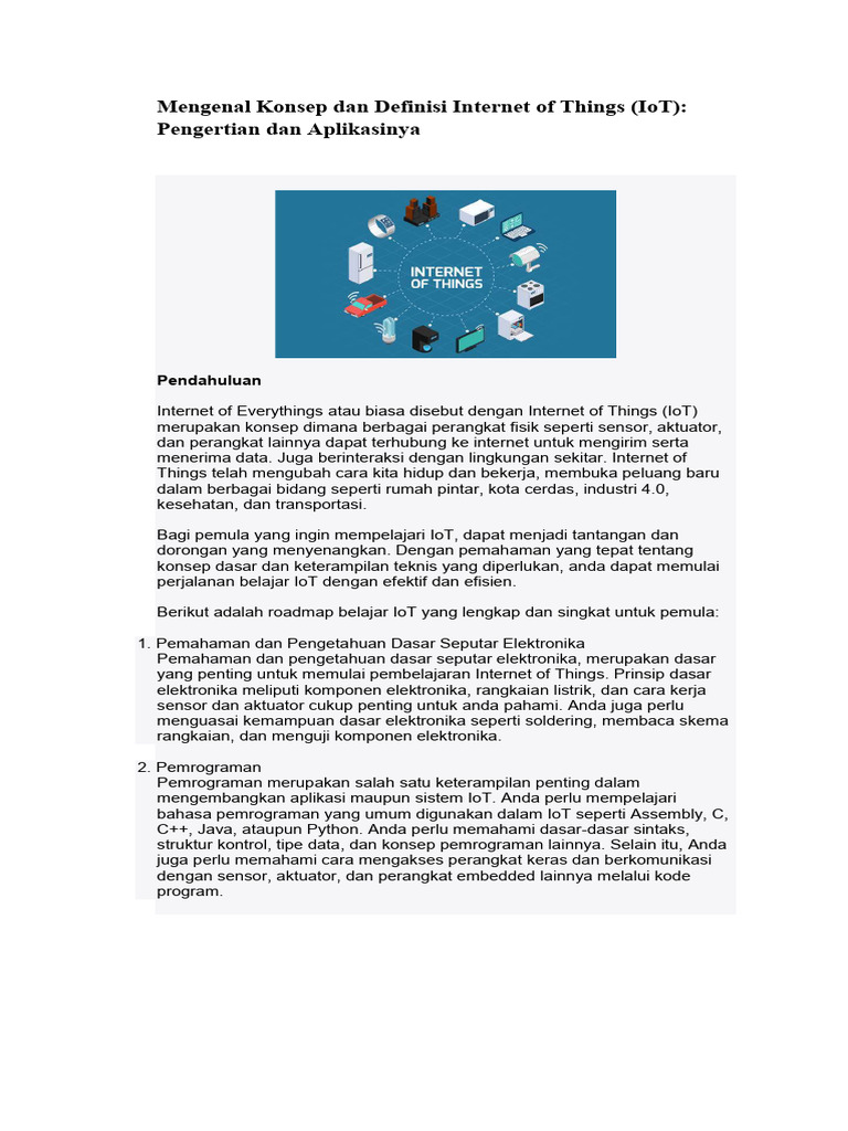 Memahami Dasar Internet of Things (IoT) | PDF