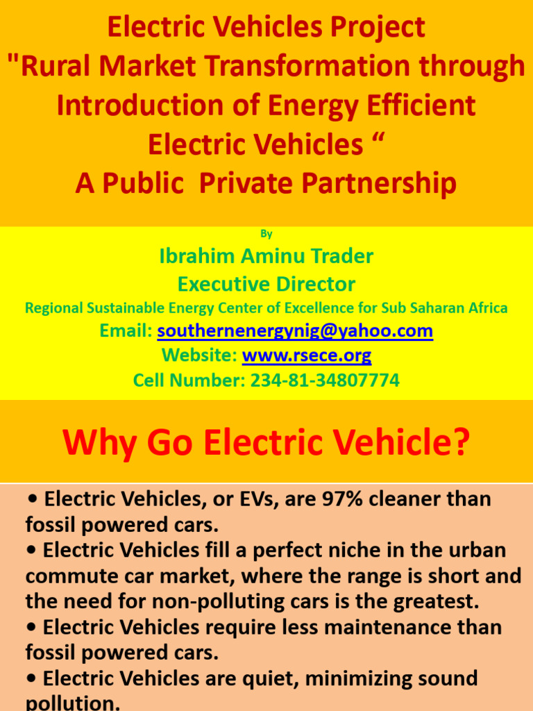 Rural EV Adoption Program Overview | PDF | Electric Vehicle | Air Pollution