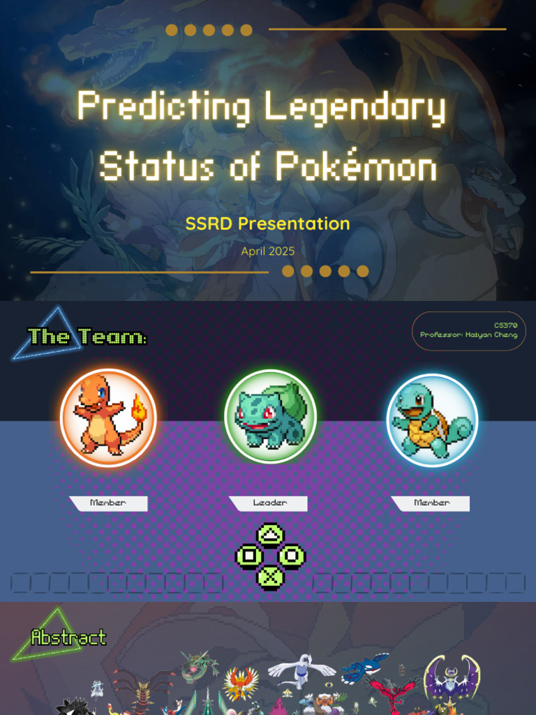 Predicting Legendary Pokémon Status | PDF | Pokémon | Statistics